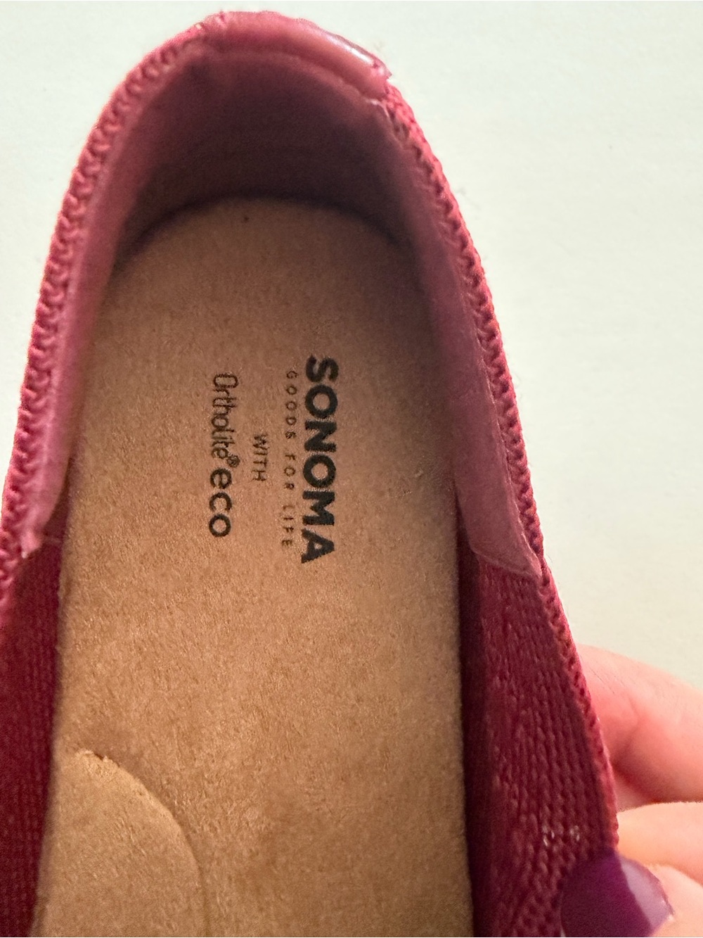 Sonoma Knit Slip-On Sneakers in Berry New w/o tag size 8.5 med - Picture 9 of 10
